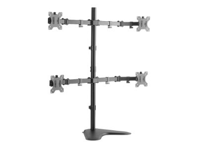 Logilink BP0046 Quad Monitor Desk Stand 13"-32'', Logilink, Desk Mount, BP0046, 13-32 ", Maximum weight (capacity) Carrying capacity of each arm: Max. 8 kg  kg, Black