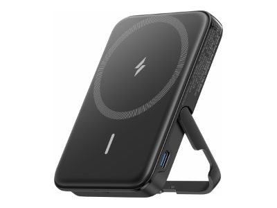 Anker 322 MagGo Power Bank with Holder, A1618G11, 5000 mAh, Black