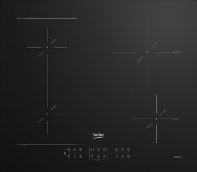 BEKO Hob, HII64200SFMT, Induction, Number of burners/cooking zones 4, Touch, Timer, Black