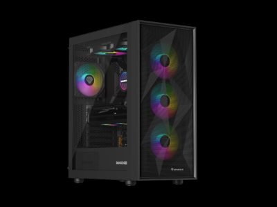 Genesis Gaming PC Case, Diaxid 605 ARGB, Black, Midi Tower