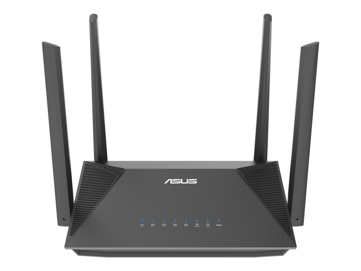 AX1800 AiMesh Wireless Router, RT-AX52, 802.11ax, 10/100/1000 Mbit/s, Ethernet LAN (RJ-45) ports 3, Mesh Support Yes, MU-MiMO No, No mobile broadband, Antenna type External