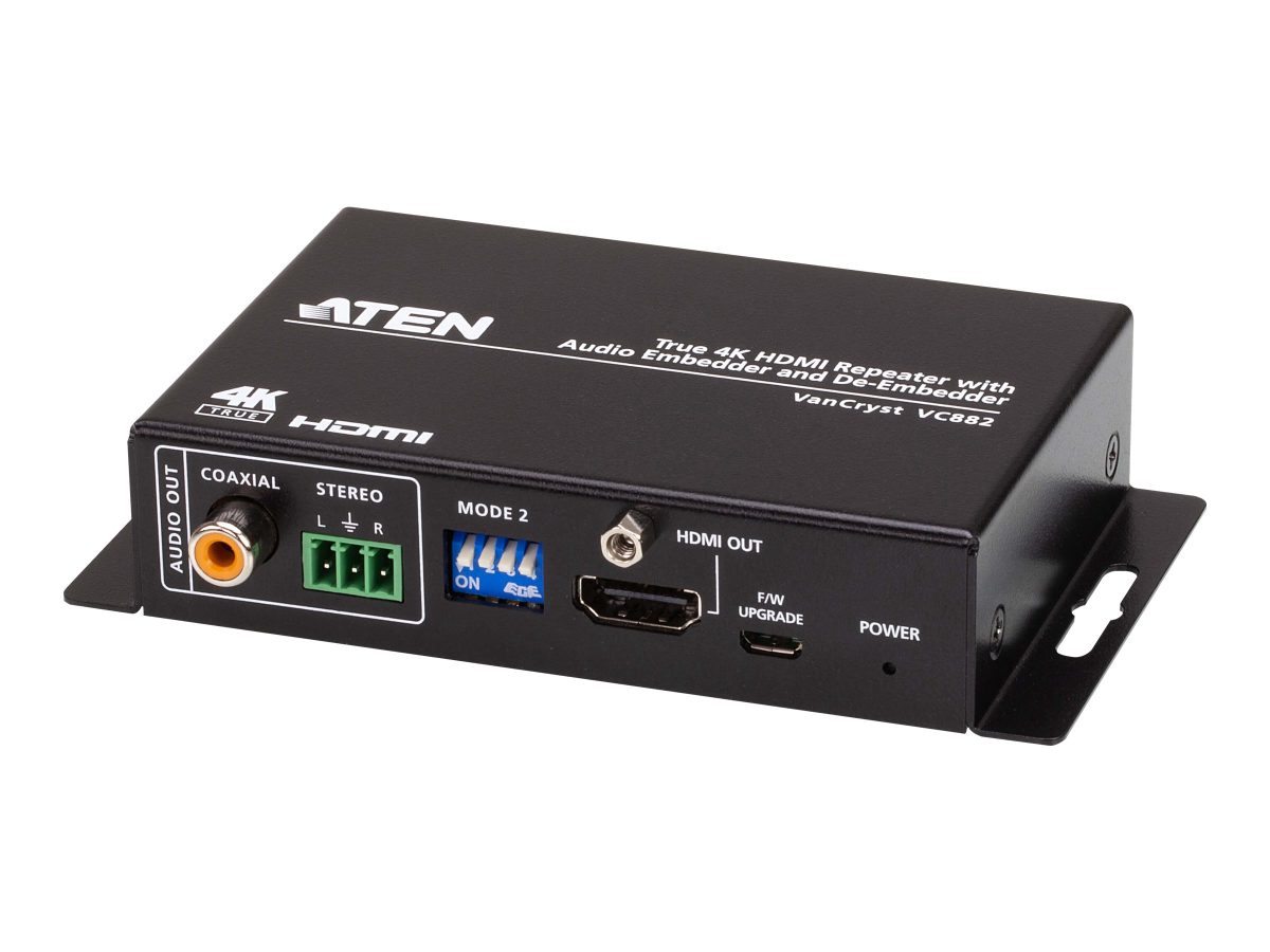 True 4K HDMI Repeater with Audio Embedder and De-Embedder, VC882