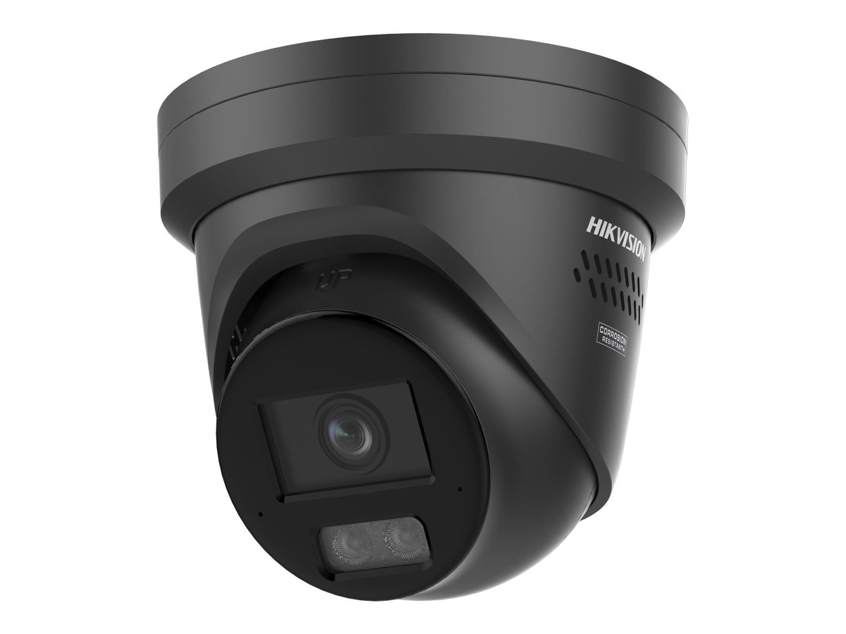 Hikvision DS-2CD2387G3-LIS2UY/SL(2.8mm)/BLACK 8MP ColorVu Smart Hybrid Light Turret IP Camera,2.8mm,Dual Mic,Speaker,PoE,IP67,Black, Hikvision