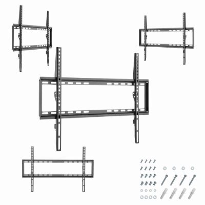 Wall mount, WM-70F-03, Fixed, 37-70 ", Black