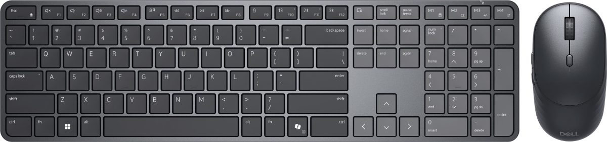 Dell Pro 7 Slim Keyboard and Mouse, KM726, Keyboard and Mouse Set, Wireless, Mouse included, Estonian, Bluetooth, Wireless connection, Black