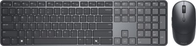 Dell Pro 7 Slim Keyboard and Mouse, KM726, Keyboard and Mouse Set, Wireless, Mouse included, Estonian, Bluetooth, Wireless connection, Black