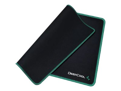 PREMIUM CLOTH GAMING MOUSE PAD, GM800, Black surface, DeepCool green edge