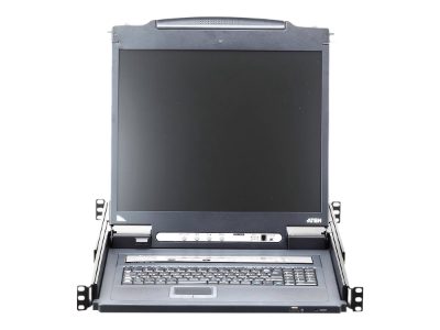 16-Port PS/2-USB VGA 17" LCD KVM over IP Switch with Daisy-Chain Port and USB Peripheral Support, CL5716IM