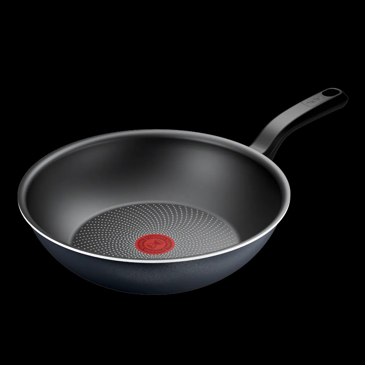 TEFAL Pan, H0561942, Wok, Diameter 28 cm, Suitable for induction hob, Fixed handle, Black