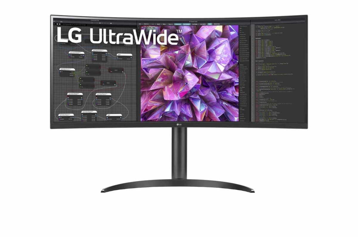 LCD Monitor, LG, 34WQ75C-B, 34", Curved/21 : 9, Panel IPS, 3440x1440, 21:9, 5 ms, Speakers, Height adjustable, Tilt