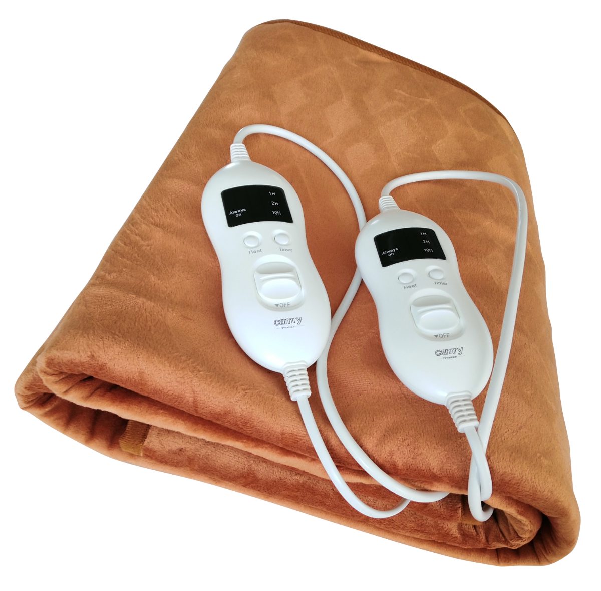 Electirc Heating Blanket with Timer, CR 7436, Number of heating levels 8, Number of persons 2, Washable, Remote control, Super Soft Fleece/Polyester, 2x60 W