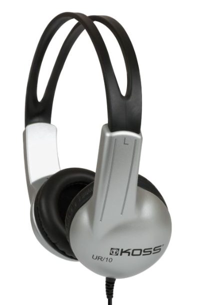 Headphones, UR10, Wired, On-Ear, Silver/Black