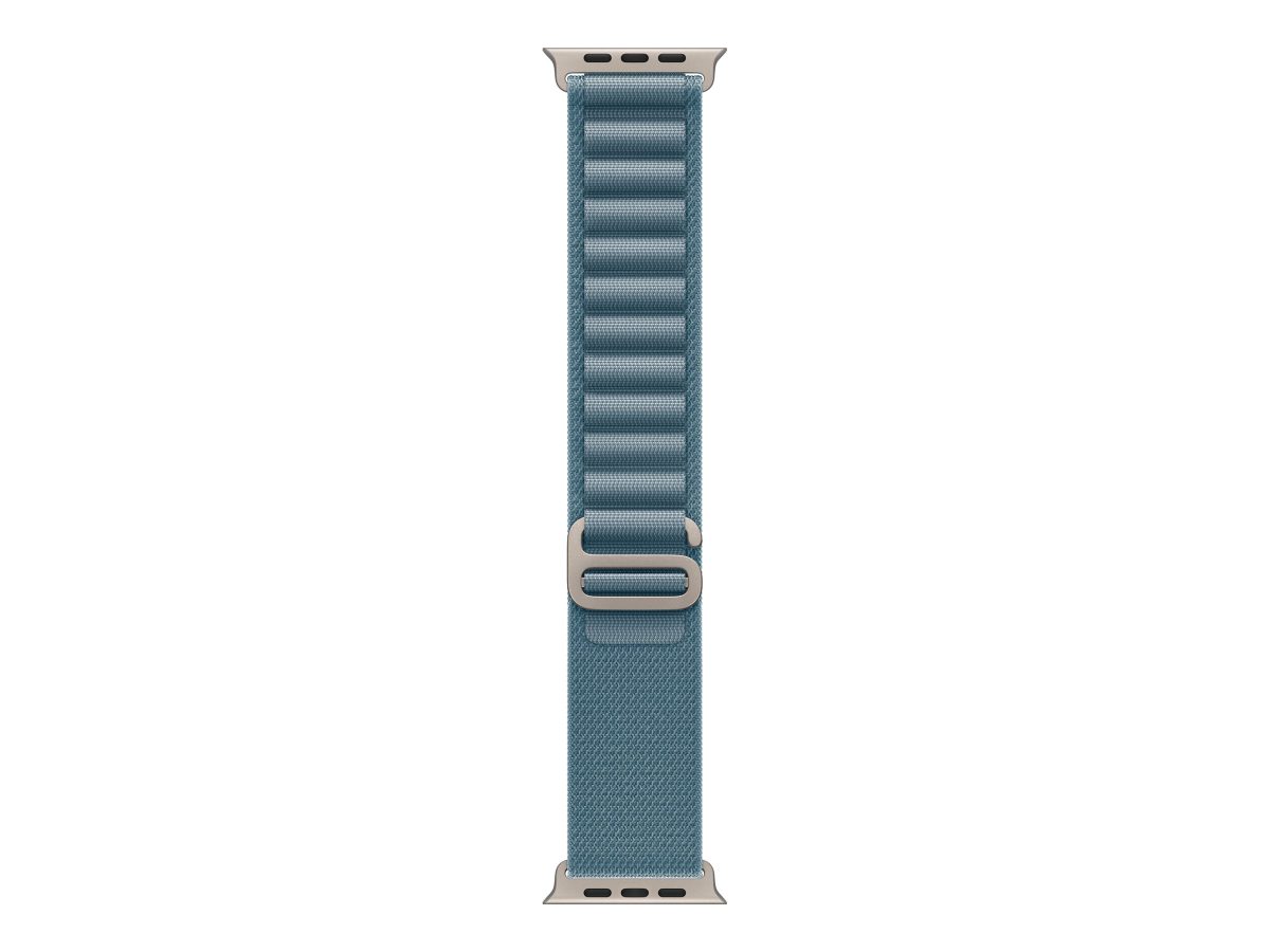 Apple 49mm Light Blue Alpine Loop - Large - Natural Titanium Finish, Apple
