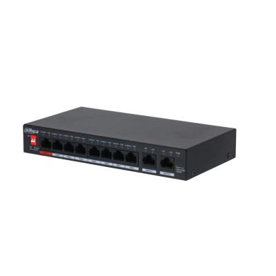 Switch, DAHUA, PFS3010-8GT-96, Desktop/pedestal, Rack, 8x10Base-T / 100Base-TX / 1000Base-T, PoE ports 8, 96 Watts, DH-PFS3010-8GT-96-V2