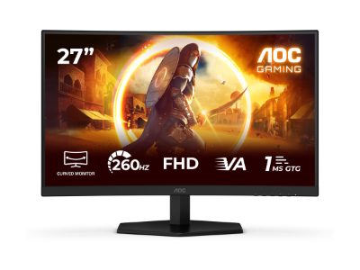 AOC C27G42ZE, 27 ", Fast VA, FHD, 16:9, 260 Hz, 1 ms, 1920 x 1080 pixels, 300 cd/m², HDMI ports quantity 1, Black