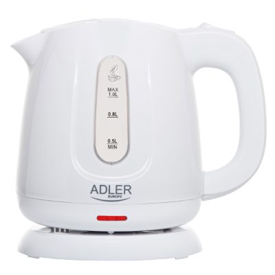 Adler Kettle, AD 1373, Electric, 850 W, 1 L, Polypropylene, 360° rotational base, White