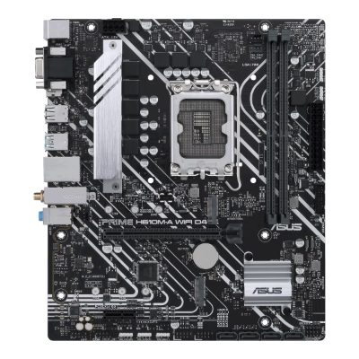 PRIME H610M-A WIFI D4, Processor family Intel, Processor socket  LGA1700, DDR4 DIMM, Memory slots 2, Supported hard disk drive interfaces 	SATA, M.2, Number of SATA connectors 4, Chipset  Intel H610, mATX