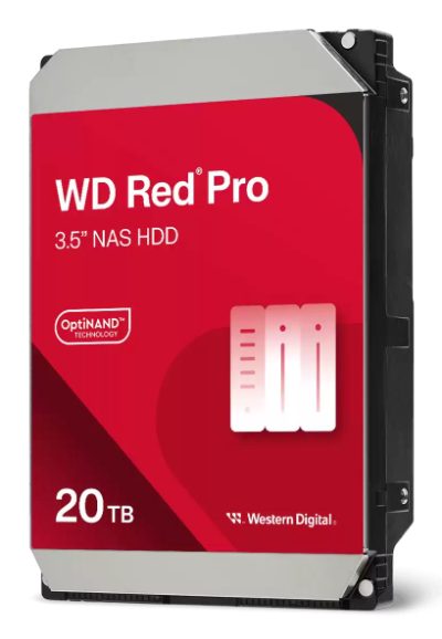 HDD, WESTERN DIGITAL, Red Pro, 20TB, SATA 3.0, 512 MB, 7200 rpm, 3,5", WD202KFGX