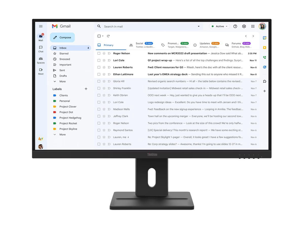 ThinkVision E27-40, 27 ", IPS, 16:9, 100 Hz, 4 ms, 1920 x 1080 pixels, 300 cd/m², HDMI ports quantity 1, Warranty 36 month(s)