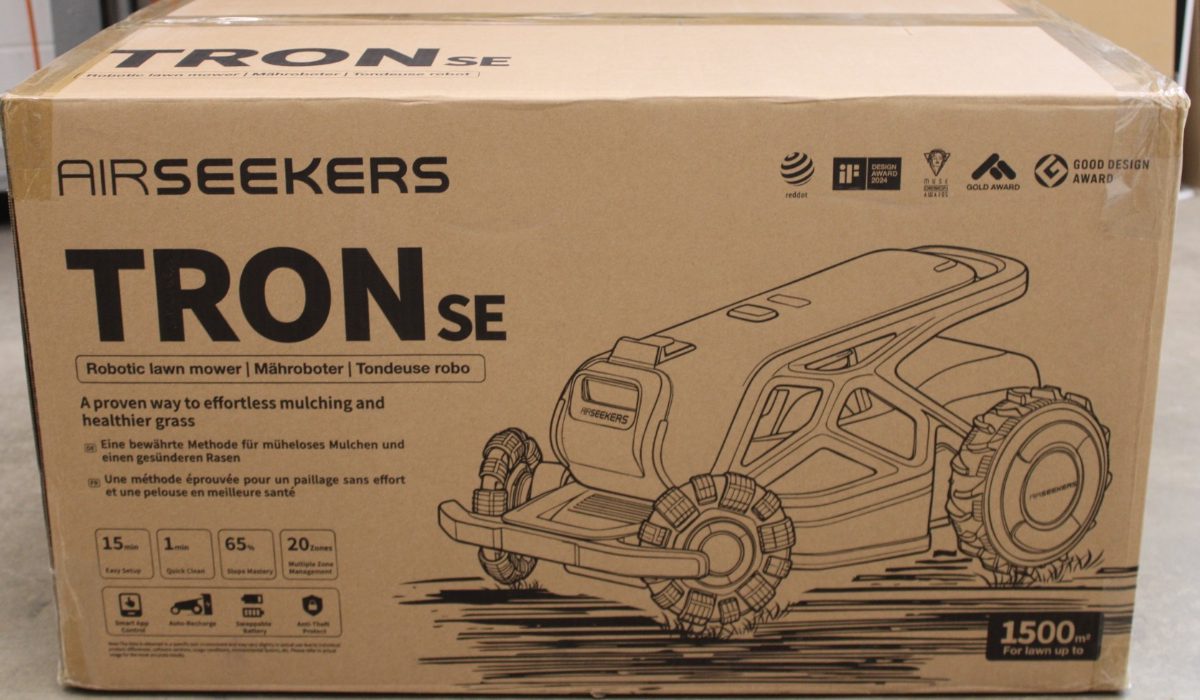 AIRSEEKERS LIMITED Tron SE 300° AI Vision Mulching Mower, 1500m², Ai Vision + NRTK, 10 Ah, DAMAGED PACKAGING, USED, DIRTY AND SCRATCHED