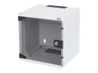Wall Mounting Cabinet, DN-10-06U-B, IP protection class: IP20; Front door: Glass door, single opening; Cabinet type: Wall mounting cabinet; Depth: 300 mm; Load capacity: 30 kg, Black