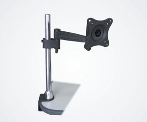 Desk Mount, Turn, Tilt, Black/Silver