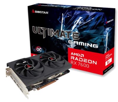 Graphics Card, BIOSTAR, AMD, Radeon RX 7600, 2318 MHz, 8 GB, GDDR6, 128 bit, PCI Express 4.0, Active, VA76S6RM81
