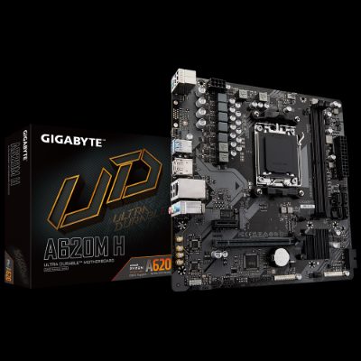 A620M H 1.0 M/B, Processor family AMD, Processor socket AM5, DDR5 DIMM, Memory slots 2, Supported hard disk drive interfaces SATA, M.2, Number of SATA connectors 4, Chipset AMD A620, Micro ATX