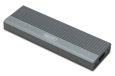 Digitus USB M.2 hard disk enclosure, SSD, external, NVMe + SATA, 10Gbps (NVMe) 6 Gbps (SATA), USB3.1 Gen2, DA-71156