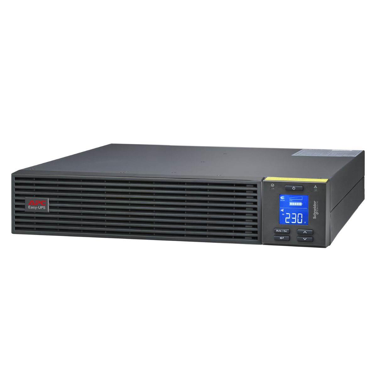 Schneider Electric Easy UPS, Rackmount 2U, Intelligent Card Slot, LCD, W/Rail Kit, SRV1KRIRK-E, 1000 VA, 900 W