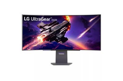 Monitor, LG, 45GS95QE-B, 45", Gaming/Curved/21 : 9, Panel OLED, 3440x1440, 21:9, 240Hz, 0.03 ms, Swivel, Height adjustable, Tilt, Colour Black