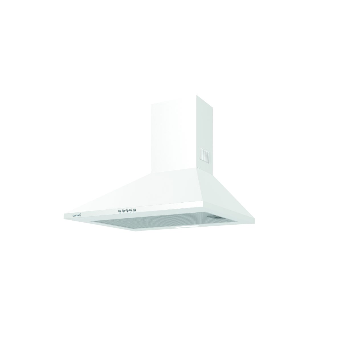 Hood, OMEGA 600 WH/M, Wall mounted, Energy efficiency class C, Width 60 cm, 645 m³/h, Mechanical control, LED, White
