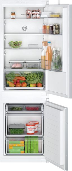 Refrigerator, KIV865SE0, Energy efficiency class E, Built-in, Combi, Height 177.2 cm, Fridge net capacity 183 L, Freezer net capacity 84 L, 35 dB, White