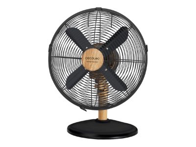 Cecotec EnergySilence 600 WoodDesk, Desktop Fan, Table Fan, 40 W, Diameter 30 cm, Number of speeds 3, Oscillation, Beige/Black
