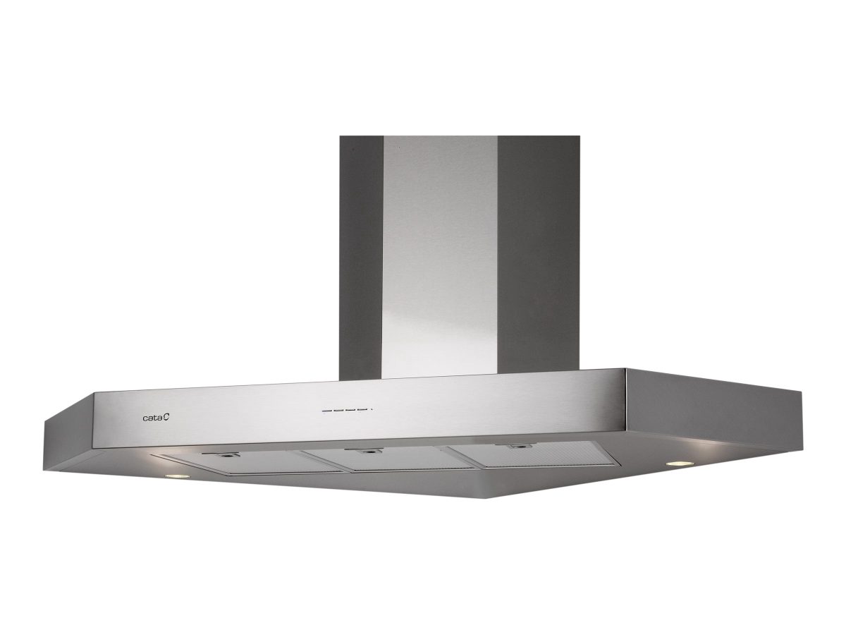 Hood, ANGOLO BOX, Wall mounted, Energy efficiency class A, Width 100 cm, 850 m³/h, Mechanical control, LED, Stainless steel