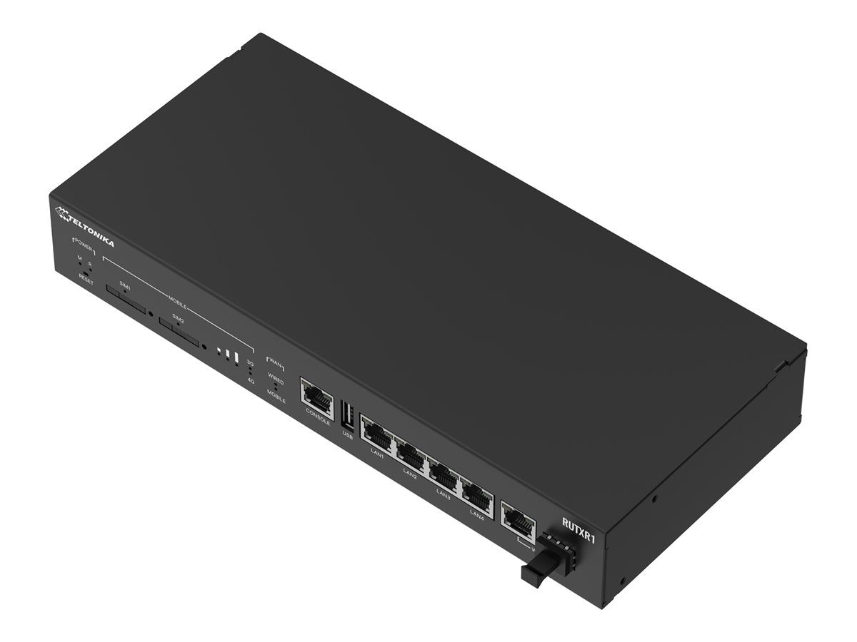 RUTXR1, Rack-mountable LTE Cat 6 Router, 802.11ac, Ethernet LAN (RJ-45) ports 5, 10/100/1000 Mbit/s, Mesh Support No, 4G, MU-MiMO Yes
