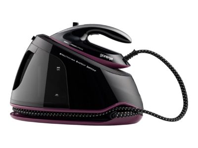 Gorenje Ironing system, SGD3000BKV, 3000 W, 1.5 L, 8 bar, Auto power off, Vertical steam function, Calc-clean function, Black/Purple