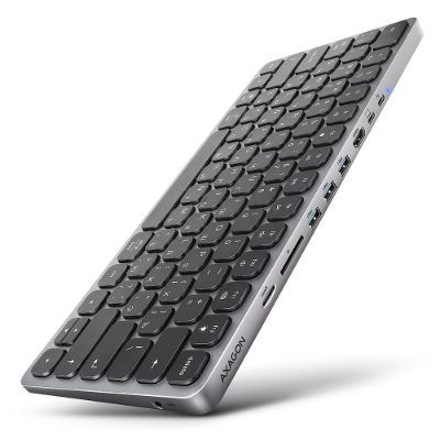 HMC-KB keyboard USB-C 5Gbps with HUB, microSD/SD, 3x USB-A, HDMI 4K/60Hz, PD 100W, HMC-KB-CRL