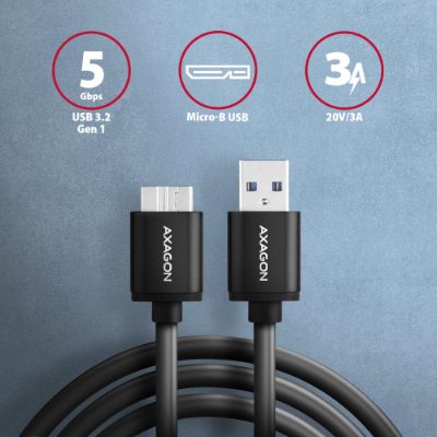 Data and charging cable, 1 m, BUMM3-AM10AB, USB Type A to USB Type Micro-B