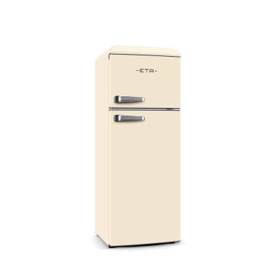 Refrigerator, ETA253390040E Storio retro, Energy efficiency class E, Free standing, Double Door, Height 148.2 cm, Fridge net capacity 170 L, Freezer net capacity 45 L, 44 dB, Beige