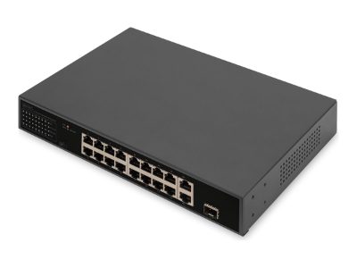 16 Port Fast Ethernet PoE Switch, DN-95355, Unmanaged, Rackmountable, 10/100 Mbps (RJ-45) ports quantity 16, SFP ports quantity 1