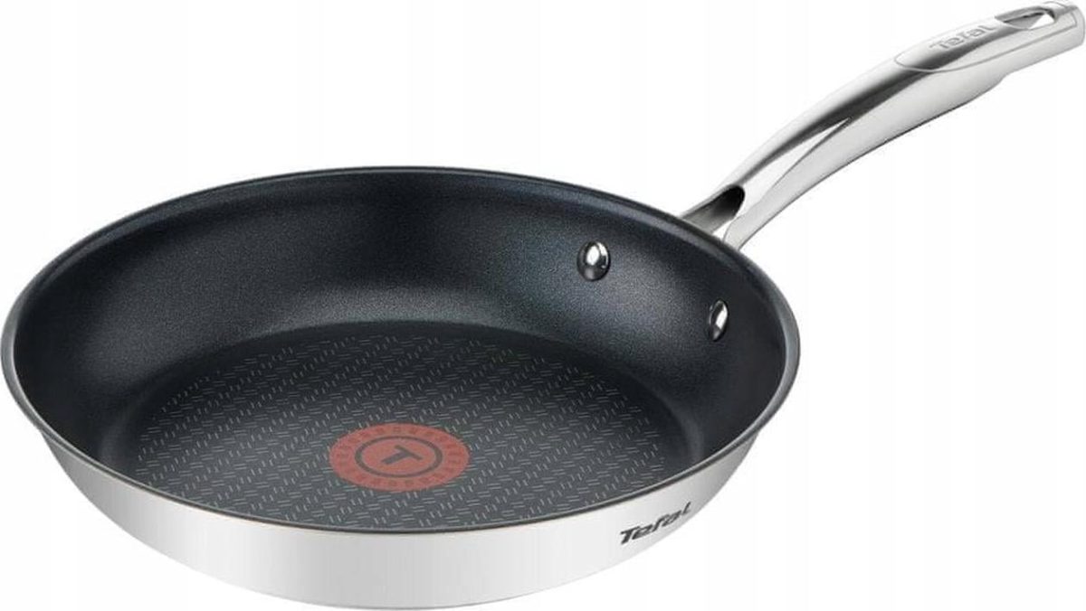 TEFAL Pan, G7320434 Duetto+, Frying, Diameter 24 cm, Suitable for induction hob, Fixed handle, Black/Silver
