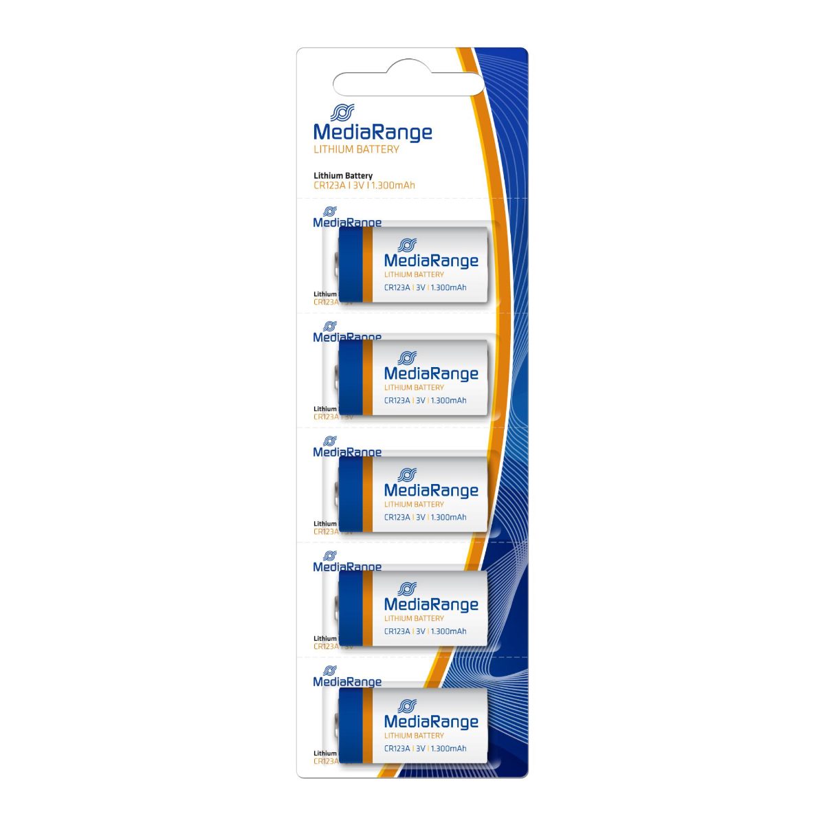 BATTERY LITHIUM CR123A 3V/5PCS MRBAT150 MEDIARANGE