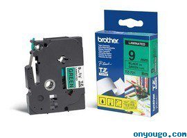 Brother TZ-E721, 9mm black on green tape, Brother