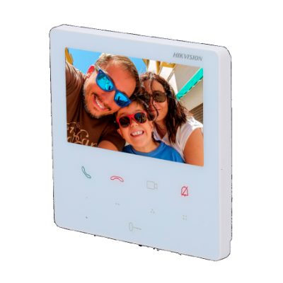 Hikvision DS-KH6110-WE1 4.3" Indoor Station,480x272,PoE,WiFi,4 Custom Buttons,Touch Screen,White