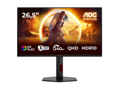 Q27G4ZDR, 27 ", QD-OLED, QHD, 16:9, 240 Hz, 0.03 ms, 2560 x 1440 pixels, 400 cd/m², HDMI ports quantity 2, Black