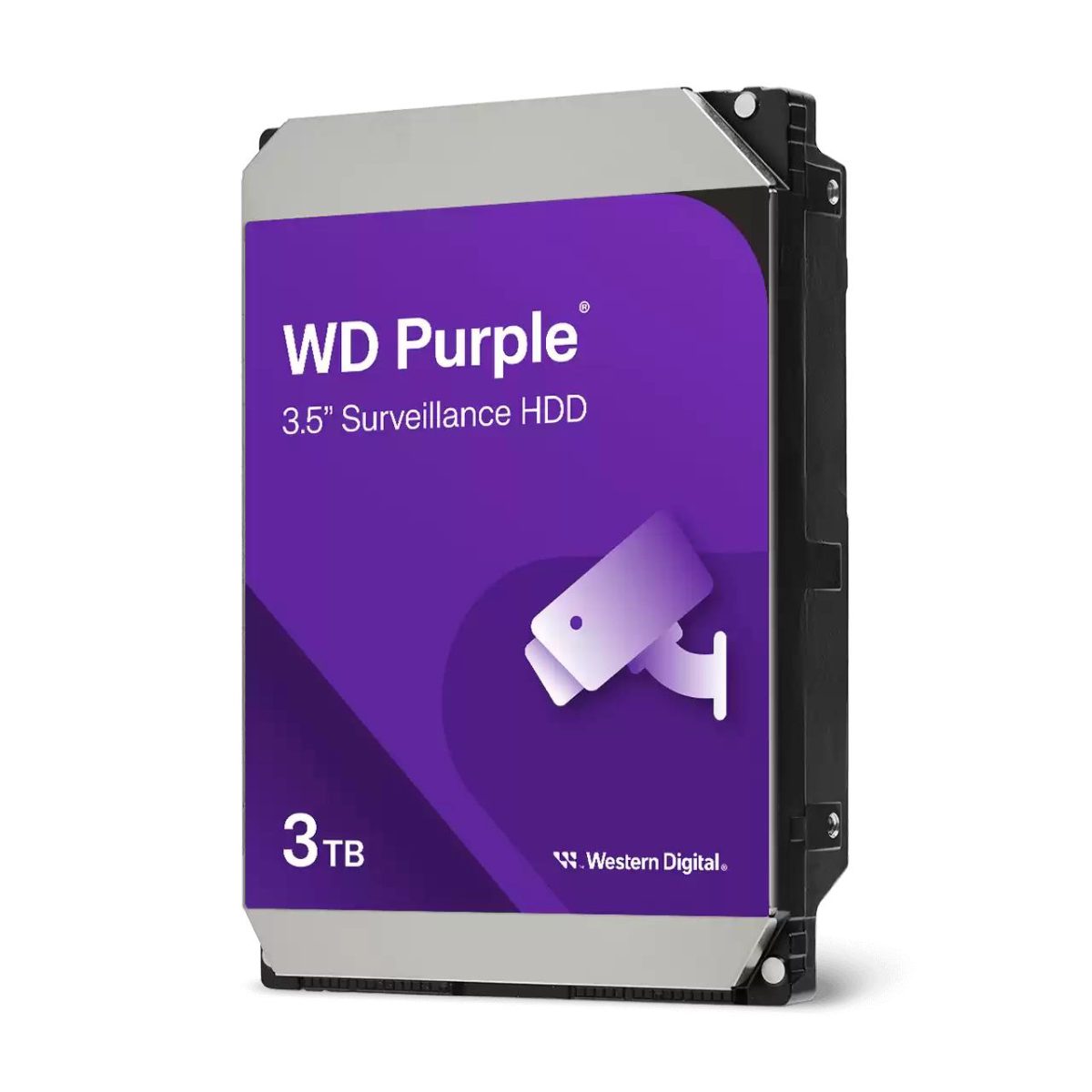 HDD, WESTERN DIGITAL, Purple, 3 TB, Serial ATA III, Buffer 128 MB, 5400 RPM, 3.5 ", WD34PURZ