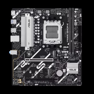 Asus PRIME B840M-K, Processor family AMD, Processor socket AM5, DDR5, Supported hard disk drive interfaces SATA, M.2, Number of SATA connectors 2
