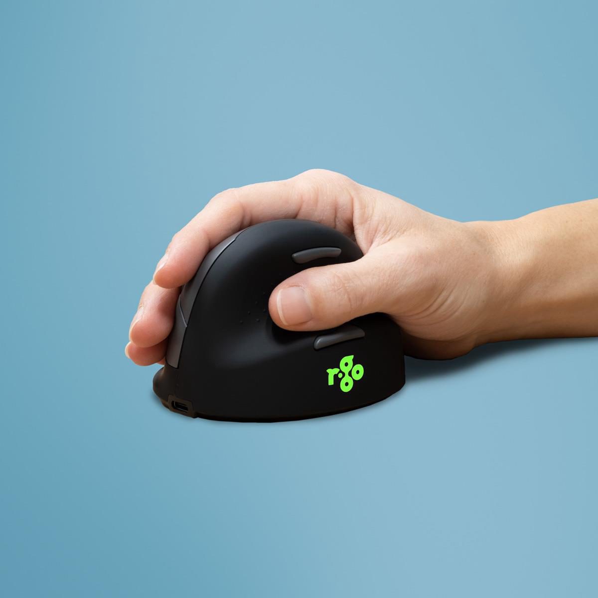 MOUSE USB OPTICAL BREAK/BLACK RGOHBRSWLBL R-GO TOOLS