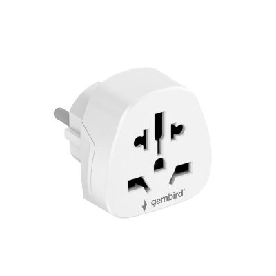 Gembird World to EU power adapter plug, 15 A, A-AC-EUMINTF, Travel adapter